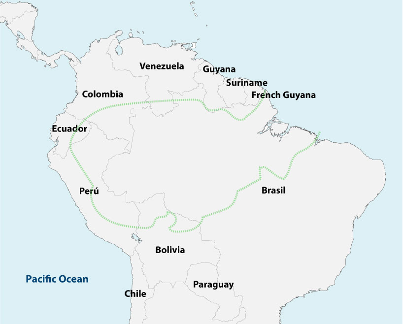 Latin America Map Amazon River